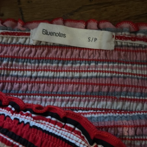 Bluenotes size S red white and black striped mini dress with pockets - Picture 4 of 4